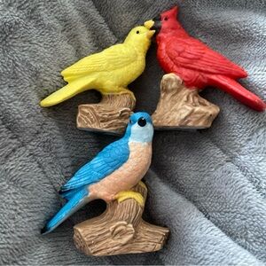 Vintage 1989 Whitney‎ Designs Mini Bird Lot (3) porcelain Figurines Collectible